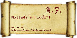 Moltsán Fidél névjegykártya